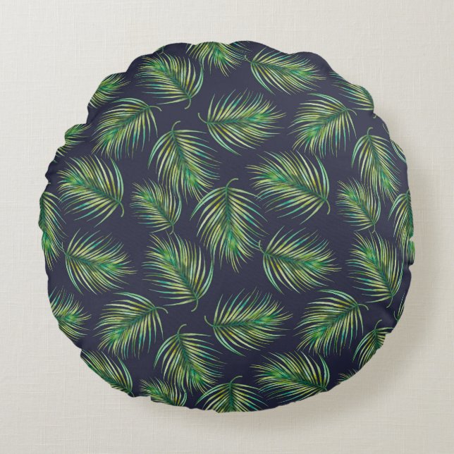 Ferns Round Pillow (Front)