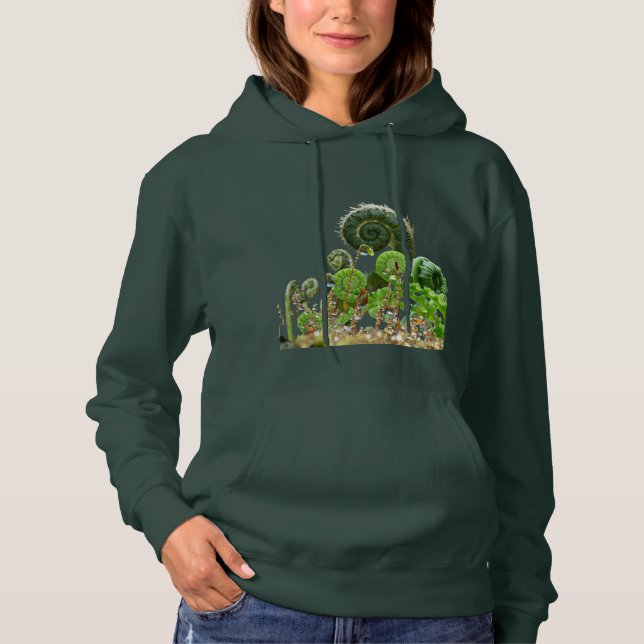 Ferns - spiralling magic hoodie (Front)