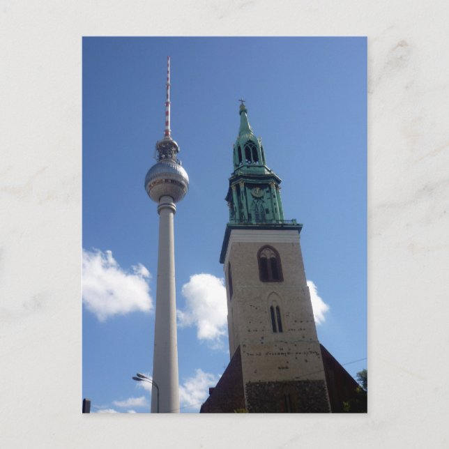 fernsehturm bell tower postcard (Front)