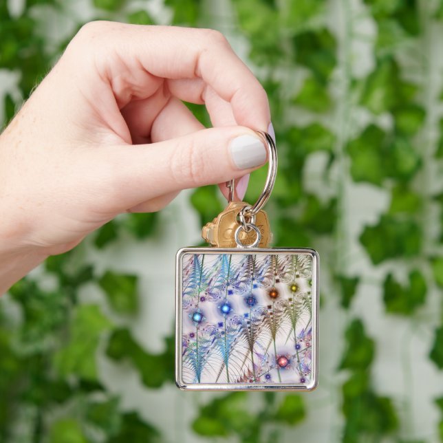 Ferns'N Flowers Abstract Keychain (Hand)