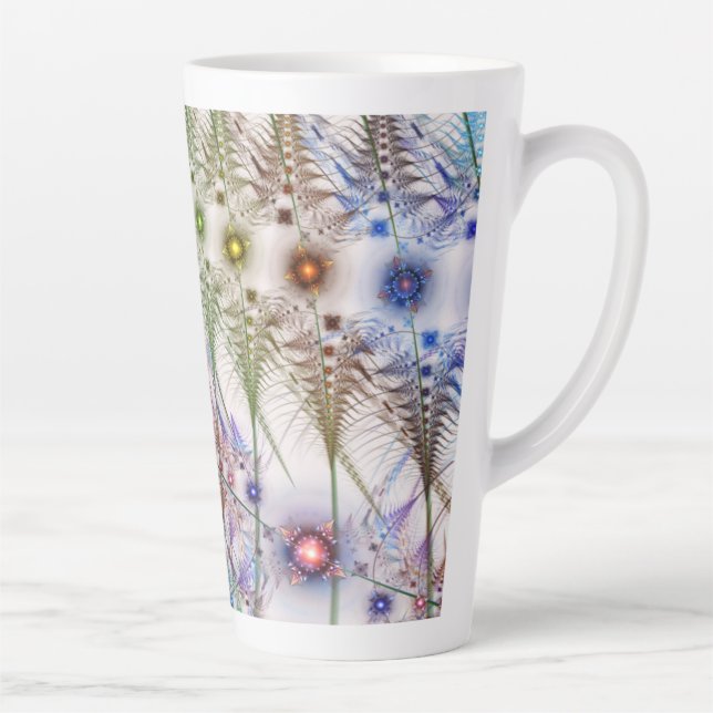 Ferns'N Flowers Abstract Latte Mug (Right)
