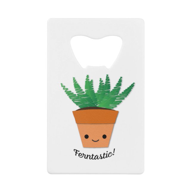 Ferntastic fern credit card bottle opener (Front)