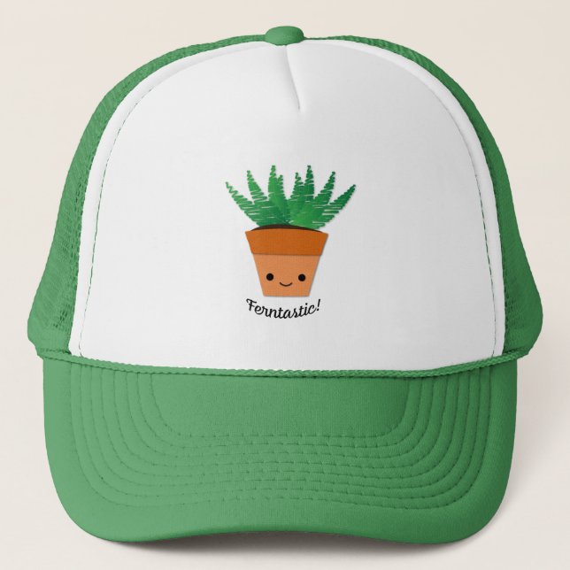 Ferntastic fern trucker hat (Front)