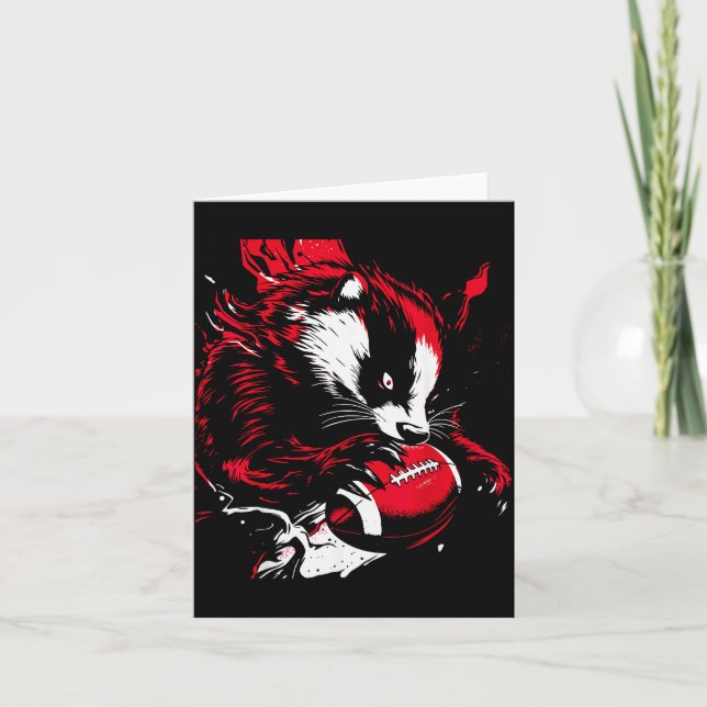Ferocious Badger Football Lover Wisconsin Game Day Card (Front)