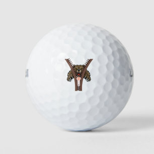 Ferocious Bear Zipper Rip Graphic Golf Balls
