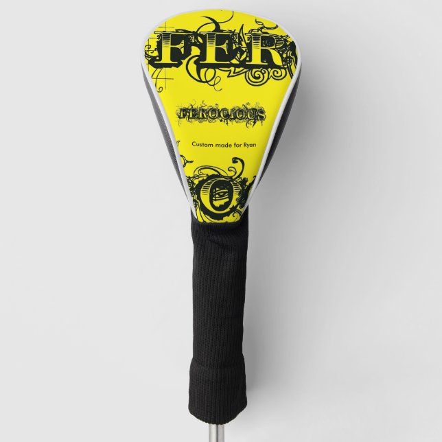 Ferocious Custom Made For Your Name Golf Head Cover (Front)
