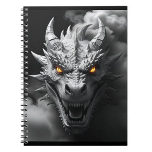 Ferocious Dragon Head Portrait  Notebook