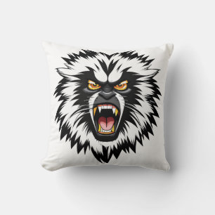 Ferocious Monkey Throw Pillow