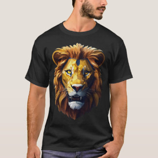 Ferocious Reverie: 4D Realistic Lion Art Men's Tee