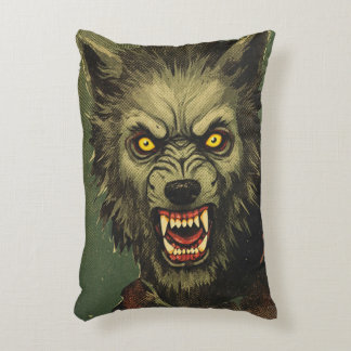 Ferocious Werewolf Horror Illustration Accent Pillow