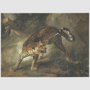 Ferocious Wild Leopard (by Jean-Baptiste Oudry) Tissue Paper