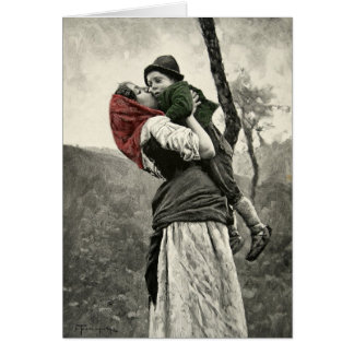 Ferraguti Love Mother Son Child Kiss Vintage Art