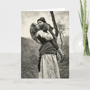 Ferraguti Love Mother Son Child Kiss Vintage Art Card