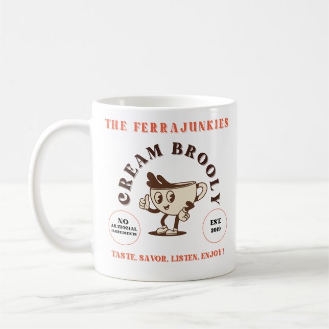 Ferrajunkies "Cream Brooly" Mug (Left)