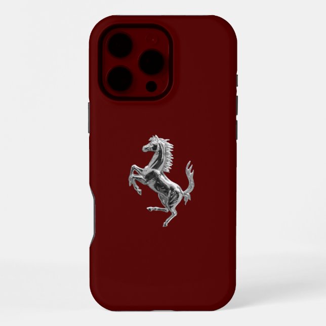 Ferrari  Chrome Horse  iPhone Case (Back)
