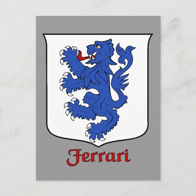 Ferrari Family Shield Postcard (Front)