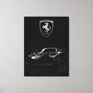Ferrari FXX-K Black Hypercar | Dark Supercar Canvas Print