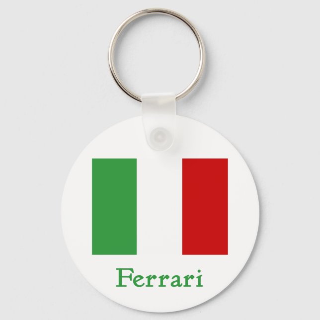 Ferrari Italian Flag Keychain (Front)