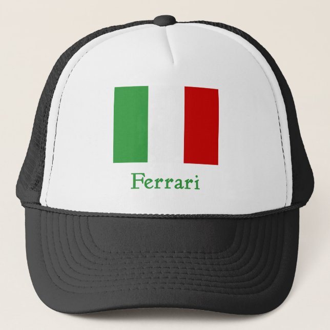Ferrari Italian Flag Trucker Hat (Front)