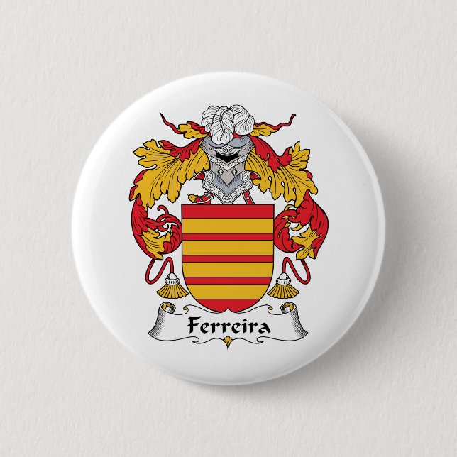 Ferreira Family Crest 2 Inch Round Button (Front)