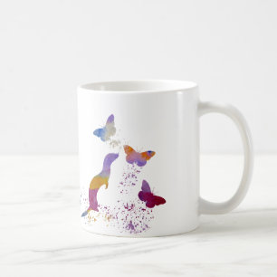 Ferret and buttterflies coffee mug