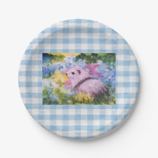 Ferret and Flowers Party Paper Plate