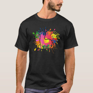 Ferret Artwork Face Hand Painting Splash Pet Polec T-Shirt
