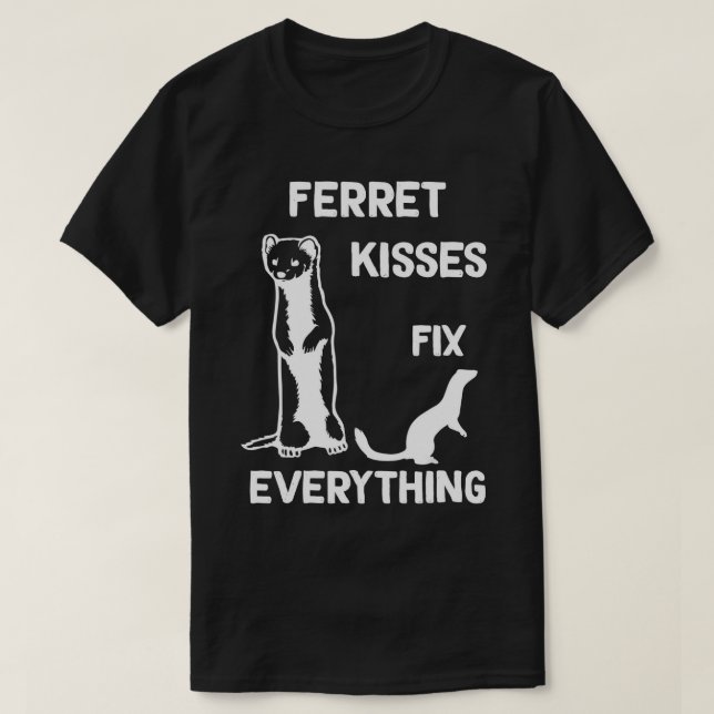 Ferret baisers réparer tout Ferret maman T-Shirt (Design devant)