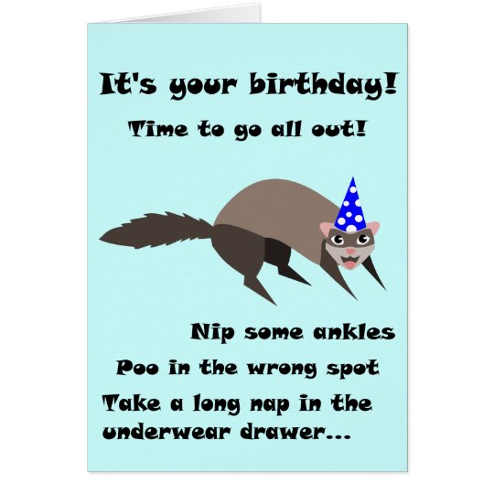 Ferret Birthday Card