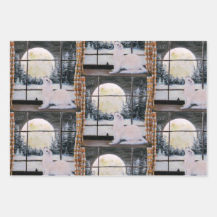 Ferret Christmas from Original art Wrapping Paper Sheet