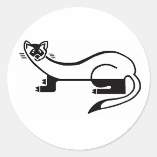 ferret - classic round sticker