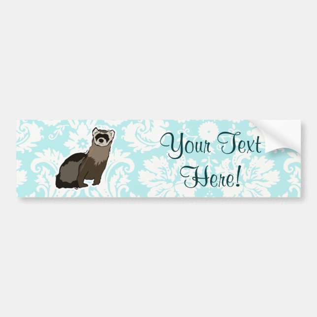 Ferret; Cute Bumper Sticker (Front)
