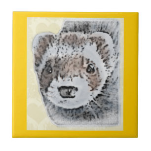 Ferret Cute Picture Tile