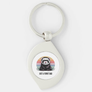 Ferret dad t-shirt keychain