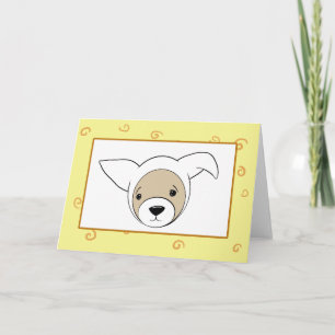 Ferret dans Bunny Costume Carte de Sympathie