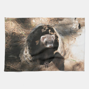 Ferret Face Kitchen Towel
