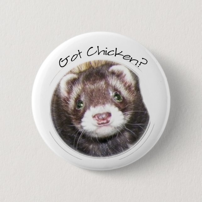Ferret Face Picture 2 Inch Round Button (Front)