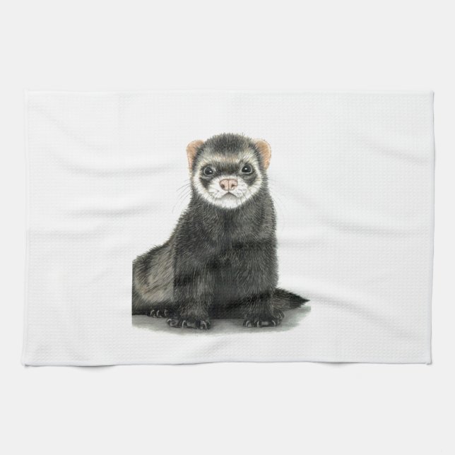 Ferret fun! kitchen towel (Horizontal)