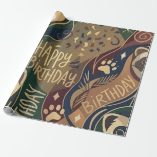 Ferret Happy Birthday Wrapping Paper