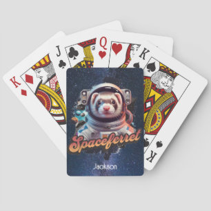 Ferret in a Spacesuit and Stars Playing Cards