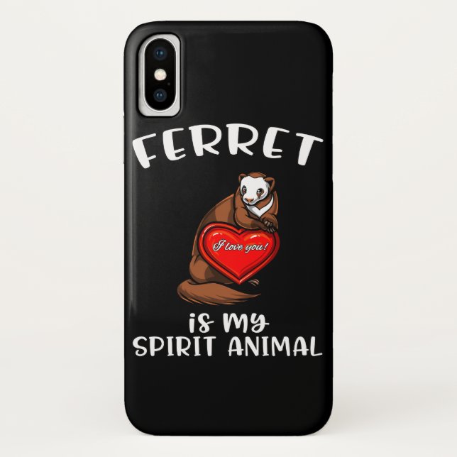 Ferret Is My Spirit Animal Cute Weasel Case-Mate iPhone Case (Back)