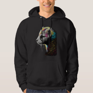 Ferret Mom Dad Mustela Nigripes Hoodie