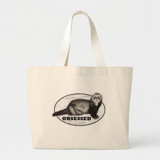 Ferret Obsessed * with Sable Ferret Large Tote Bag