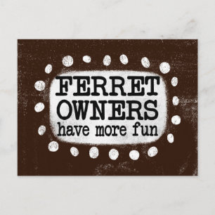 Ferret Owners Have More Fun Postcard