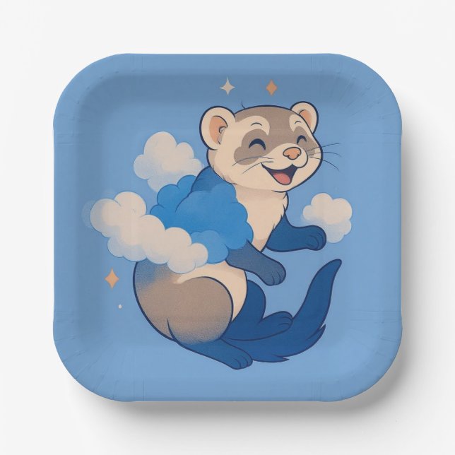 Ferret Paper Plate (Front)