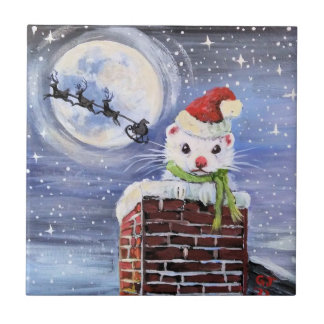 Ferret, Père Noël, Chimney Carreaux décoratifs de