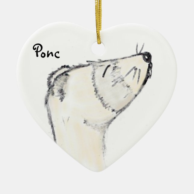 Ferret Picture Ceramic Ornament (Front)