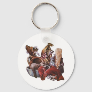 ferret play keychain