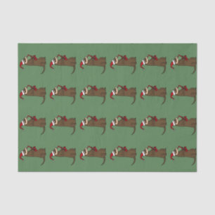 Ferret Playing Saxophone Christmas Tissue Paper