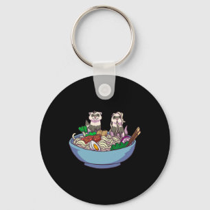 Ferret Ramen Noodles Anime Kawaii Japanese Otaku G Keychain